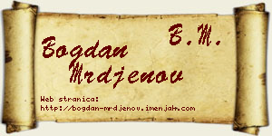 Bogdan Mrđenov vizit kartica
